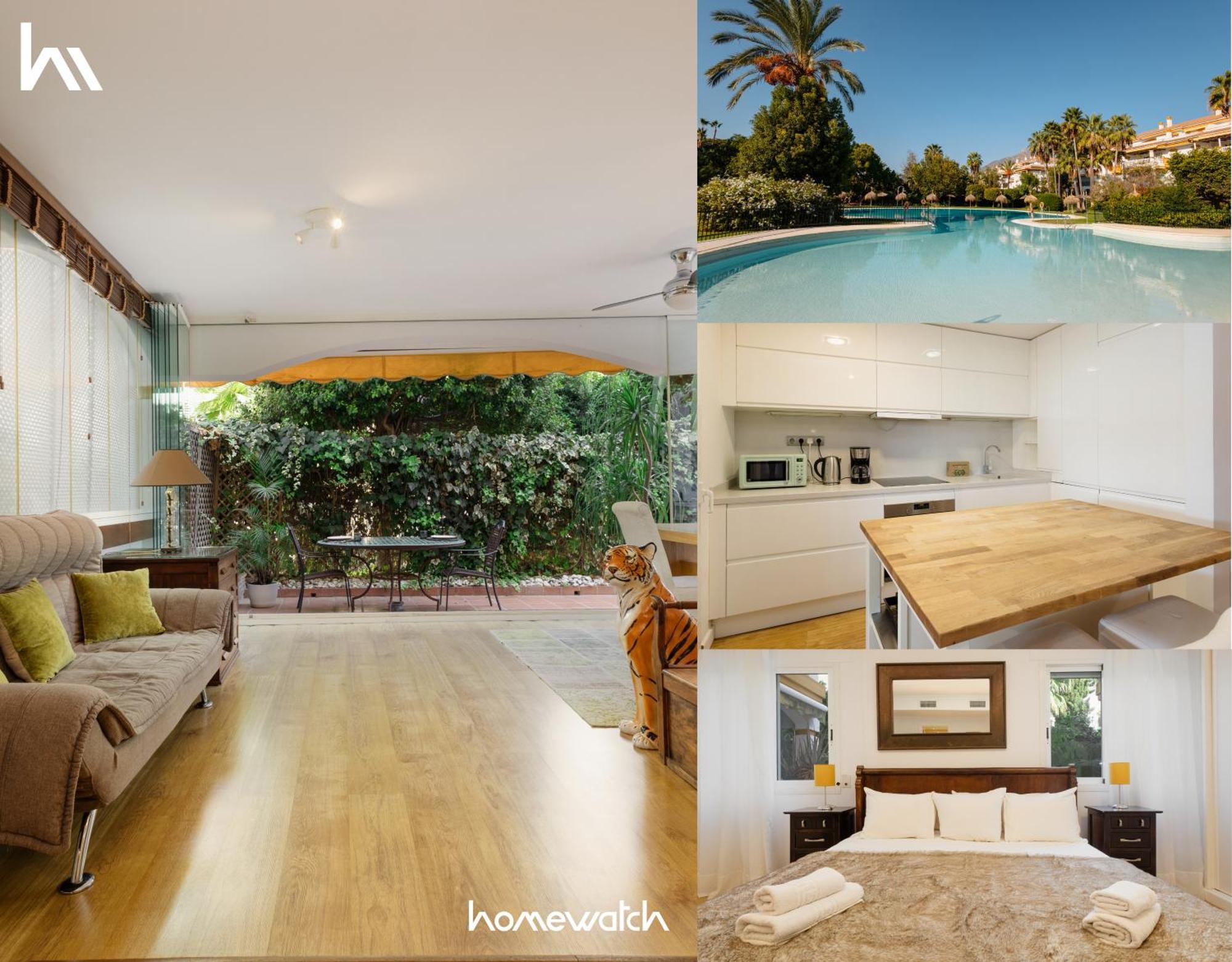 Ground Floor Holiday Apartment With Terrace And Pool In Puerto Banus, 马尔韦利亚 外观 照片